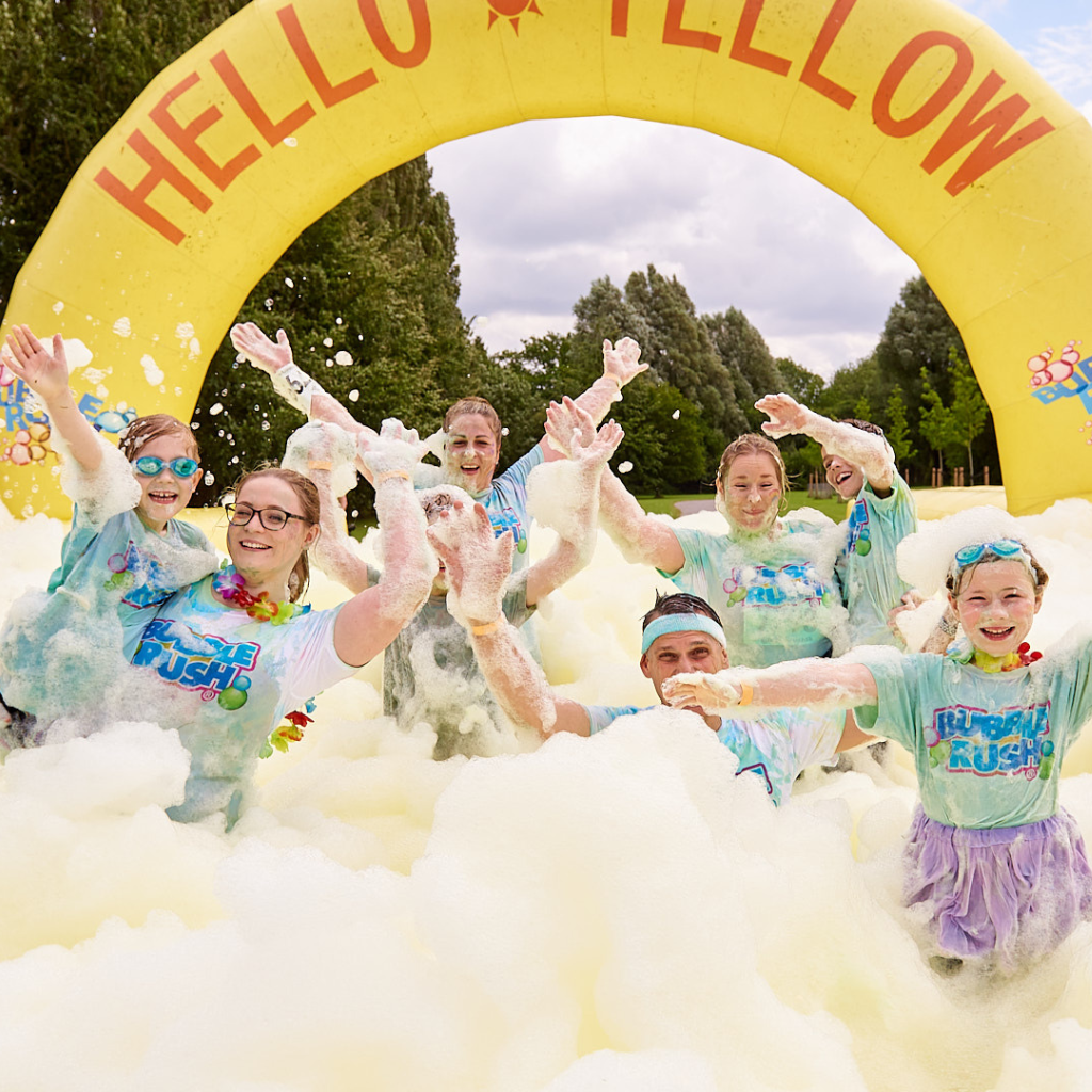 Colourful bubbles at Bubble Rush